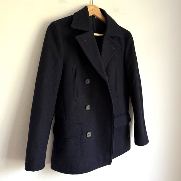 Ralph Lauren • Signature Wool Blend Twill Coat in Navy Blue - Picture 4 of 8